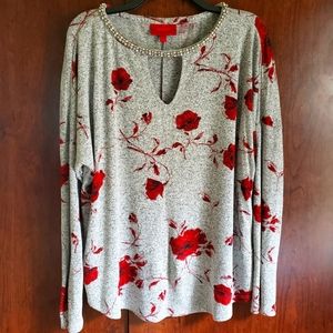 Jennifer Lopez Floral Sweater